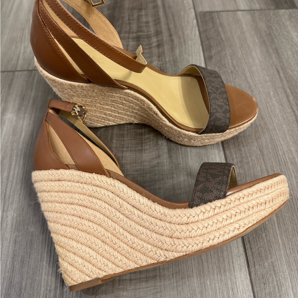 Brown Wedge Sandals Michael Kors 
Size 9